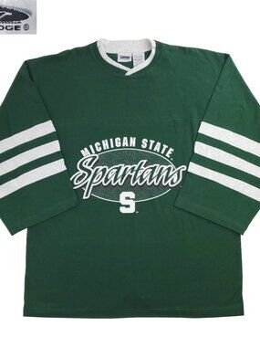 Michigan State Spartans Vintage Jersey T-Shirt 90s/2000s Pro Edge Oversized Lg.